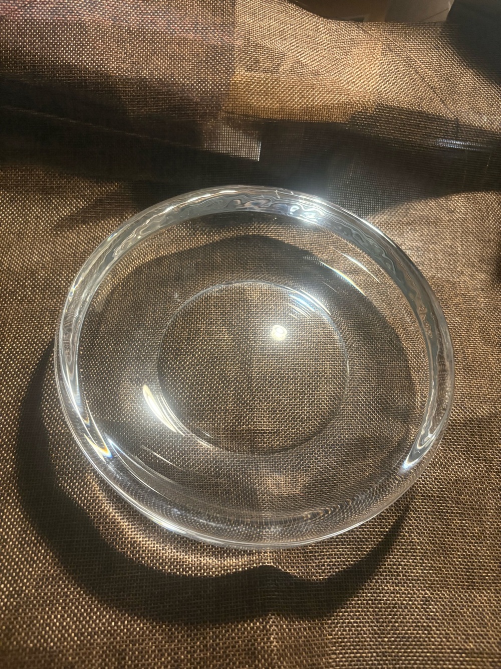 VTG Holmegaard Denmark Clear Art Glass Apollo Dish Bowl MCM Pristine
